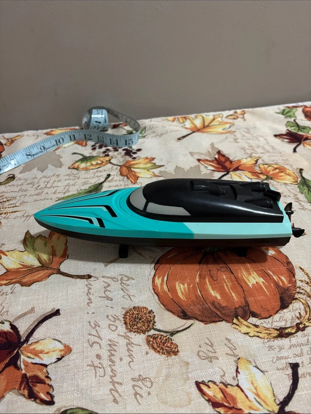 Toy Speed Boat in Teal and Black